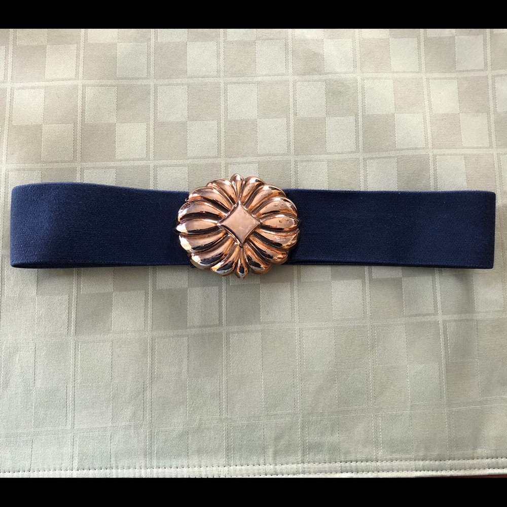 Vintage Elastic Gold Buckle Stretchy Belt